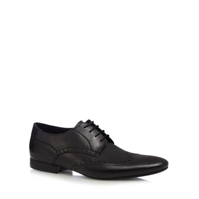 H By Hudson Black 'Mint' leather brogues